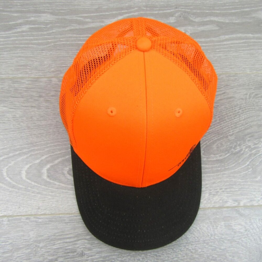 Orvis Pheasant Logo Orange Mesh Trucker Hat Cap Men's Snapback NEW - Picture 4 of 13